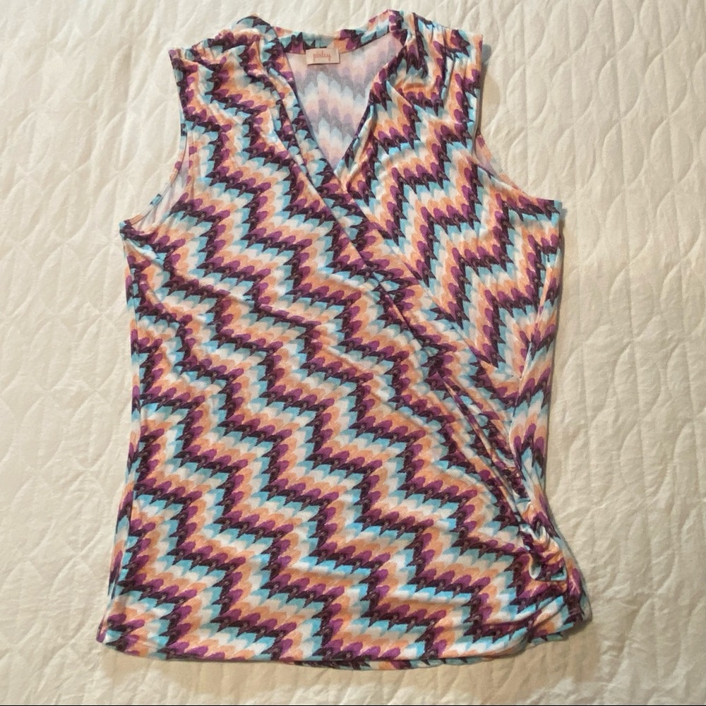 Women's geometric-print sleeveless top